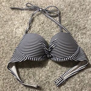 Striped 32B aerie push up bikini top